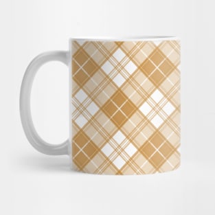 Brown White Tartan Pattern yxm0uat9 Mug